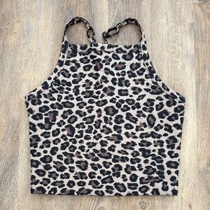 Abercrombie & Fitch YPB sculptLUX Apron Leopard Print Tank Top- New without Tags